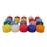 50 Velas Lamparinas Coloridas Rechaud Flutuante 4 A 5 H