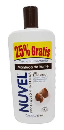 Crema Humectante Nuvel Con Manteca De Karite, De 750 Ml. 