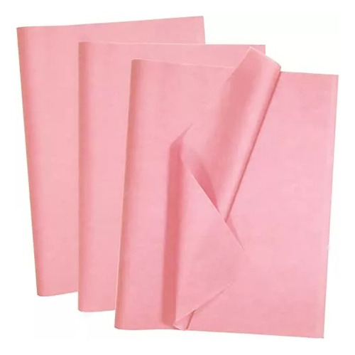 Pack 10 Pliegos Papel Seda Rosado Nacarado 50.8x66cm