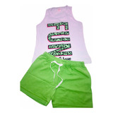 Short Camisa Conjunto Infantil Juvenil Verão  