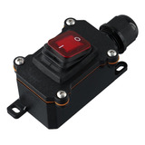 Interruptor Basculante De Luz Led Roja Negro