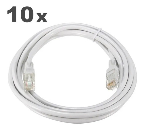 [10x] Cabo Patch Cord Cat5e 2mts Speedlan Homologado Anatel