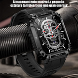 Reloj Inteligente Para Hombre Bluetooth Llamada Deporte Smartwatch Color De La Correa Black Silicona