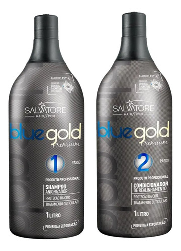 Salvatore Blue Gold Premium - 2 X 1 L - Kit Taninoplastia 