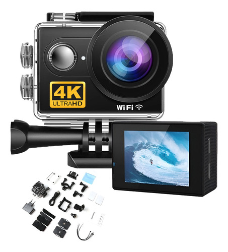 Câmera À Prova Dágua Action Go Pro Sports 4k Ultra-hd Wi-fi