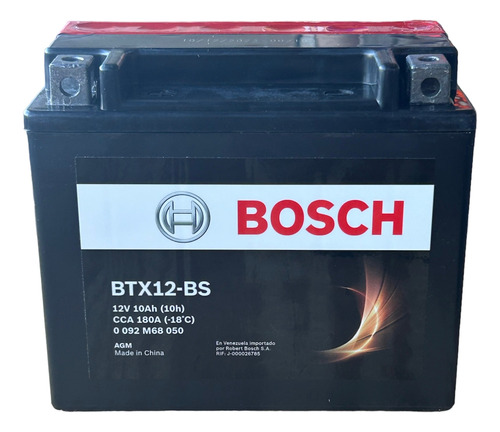 Bateria Bosch Bmw Honda Suzuki 10ah Btx12-bs Ytx12-bs