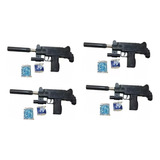 X4 Uzi Pistola Hidrogel Laser Pistola Manual + Municiones