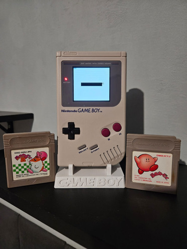 Nintendo Gameboy Dmg Clássico Tela Ips + 2 Games Originais Impecável + Stand