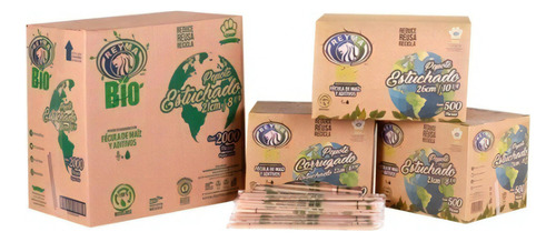Popotes Biodegradables Estuchado Reyma (caja 2000pzs) Color Marrón Claro