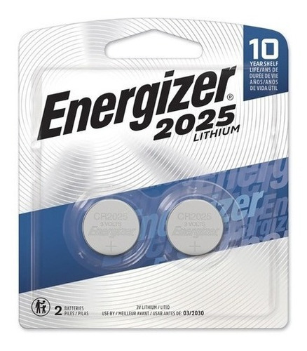 Pack 2 Pilas Litio Energizer Cr2025 Boton 3v Distribuidora