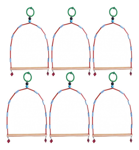 Kit 6 Unidades Balanço Biju Luxo Grande Passaros Calopsita