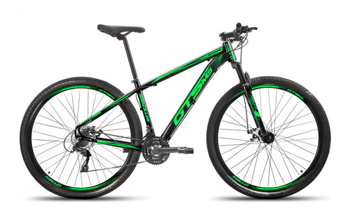 Bicicleta Bike Aro 29 Mtb Freio Disco 21v Gts Pro M5 Intense Cor Preto/verde Tamanho Do Quadro 17