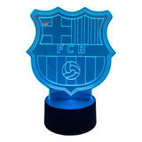 Lámpara Led 3d Acrilico Fc Barcelona 7 Colores