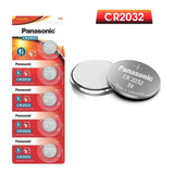 1 Kit Cartela Cr2032 Moeda Panasonic 3v 5un Medidor Diabetes