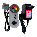 Kit Fonte Bivolt E Controle Para Super Famicom  E Famicom Jr