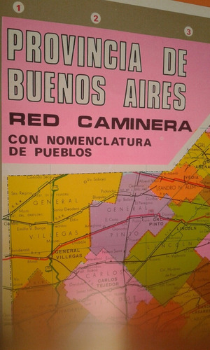 Antiguo Mapa  Provincia De Buenos Aires Red Caminera 
