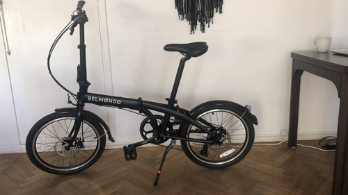 Bicicleta Plegable Belmondo 8 Rodado 20 Negra