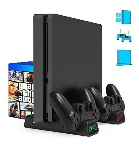 Suporte Base Vertical Cooler Carregador Ps4 Pro Slim Fat Nf