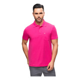 Polera Pique Básica Bolsillo Fucsia Hombre Fashion's Park