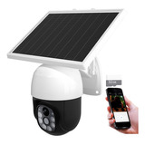 Kit Camara Ptz Panel Solar Fhd Vigilancia Exterior + Sd 32gb