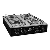 Fogão Cooktop Gás Clarice Júnior 4b Preto E Inox