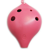 Tng 6agujero Alto Ocarina De Plstico, Color Rosa