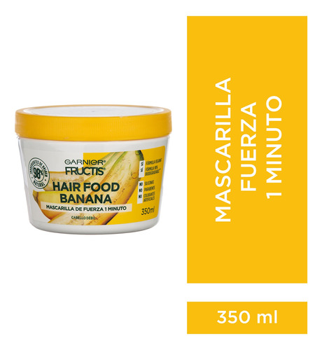 Fructis Hairfood Máscara De Fuerza Cabellos Débiles 350ml