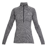 Buzo Under Armour Running Mujer Med Cierre Twist Gri Mel Cli