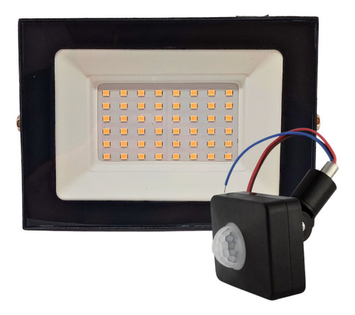 Reflector Led 50w Sensor De Movimiento Proyector Exterior 