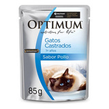Caja Pouch Optimum Gato Castrado X 12 U X 85 G C/u.