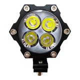 Faro Led Moto 20w C/ Luz Fria Alta Baja Intermitente