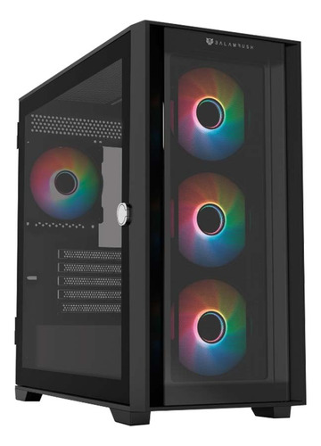 Gabinete Gamer Balam Media Torre M-atx Carbono Twin Mate8000 Color Negro