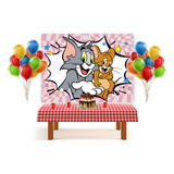 Fondo De Tela De Tom Y Jerry Decorar Candy Bar Cumpleaños