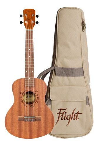 Flight Nut310 Ukelele Tenor Con Funda Reforzada Color Marrón