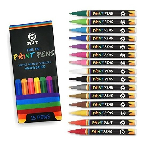 Beric Premium Paint Pens 15 Paquete Marcador A Base De Agua 