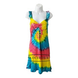 Vestido Batik Tie Dye Hippie Playa 100% Algodón Talle M/l. C