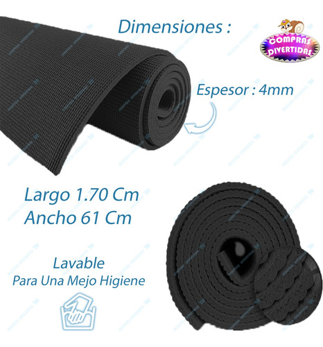 Tapete Ejercicio Gym Grueso Ligero Yoga Pilates Rlajacion