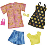 Conjunto De Moda Barbie 2-pack: Camisa, Shorts, Kimono, Vest