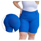 Kit 2 Shorts Moda Verão Plus Size Feminino Levanta Bumbum