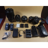 Nikon D5600, 3 Lentes, 18-55, 35 F/1.8, 70-300 Vr Fx, Extras