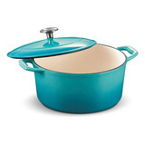 Olla De Hierro Fundido Tramontina Gourmet 5.2 L Color Azul Claro