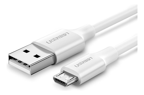 Cabo Usb 2.0 Para Micro Usb Ugreen Macho 1 Metros Branco