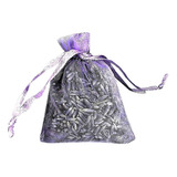 12 Bolsas De Lavanda Seca En Organza Lila Pequeña, Flor Real