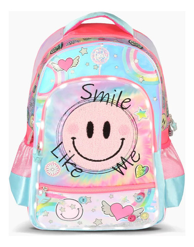 Mochila Espalda 18p Emoji Like Me Luz Footy - Sharif Express