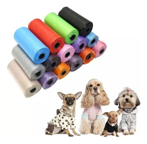 Bolsa Ecologica Desecho De Mascotas 10 Rollos De 15 Bolsas 