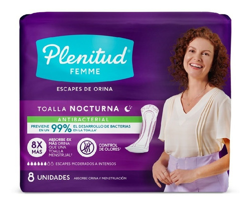 Plenitud Femme Toalla Nocturna 8 Unidades