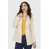 Blazer Botones Decorativos Crema Nicopoly