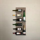 Repisa De Madera Solida Mini Bar 6 Botellas 