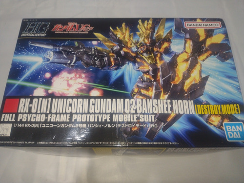 1/144 Hguc Unicorn Gundam 2 Banshee Norn Destroy Japonês 