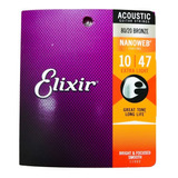 Encordado Guitarra Acústica Elixir 80/20bronce 11002 10 47